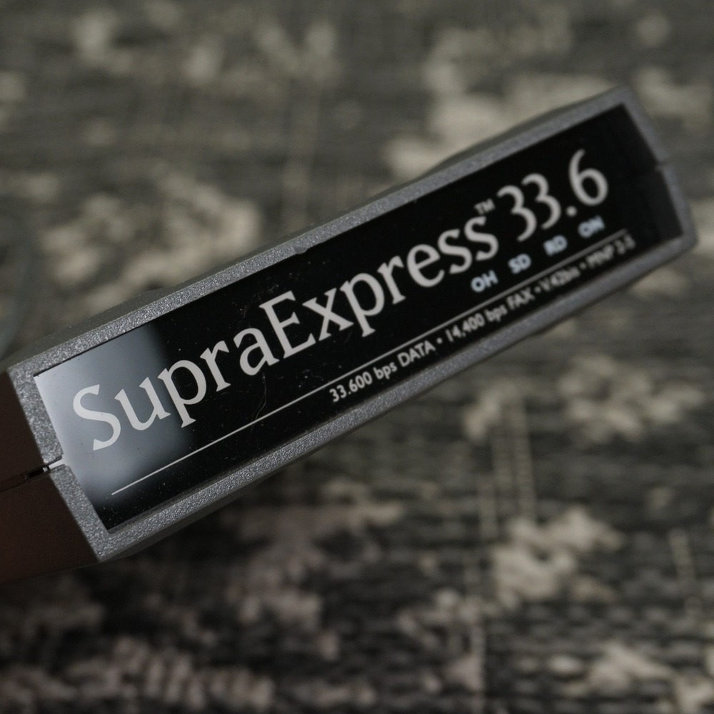 SupraExpress 33.6 External Fax Modem V.42bis Vintage Computer Accessory - Picture 4 of 4